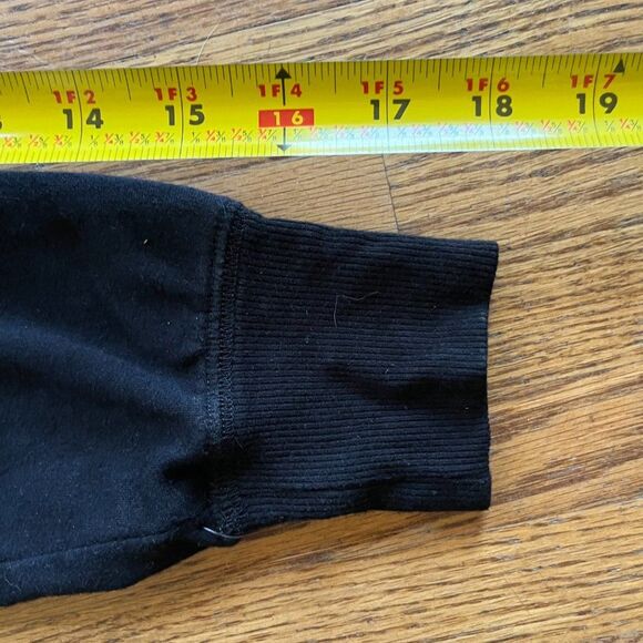 EILEEN FISHER Black Stretch Sweater Pull Over Hoodie  Women's Size XS - Picture 7 of 7